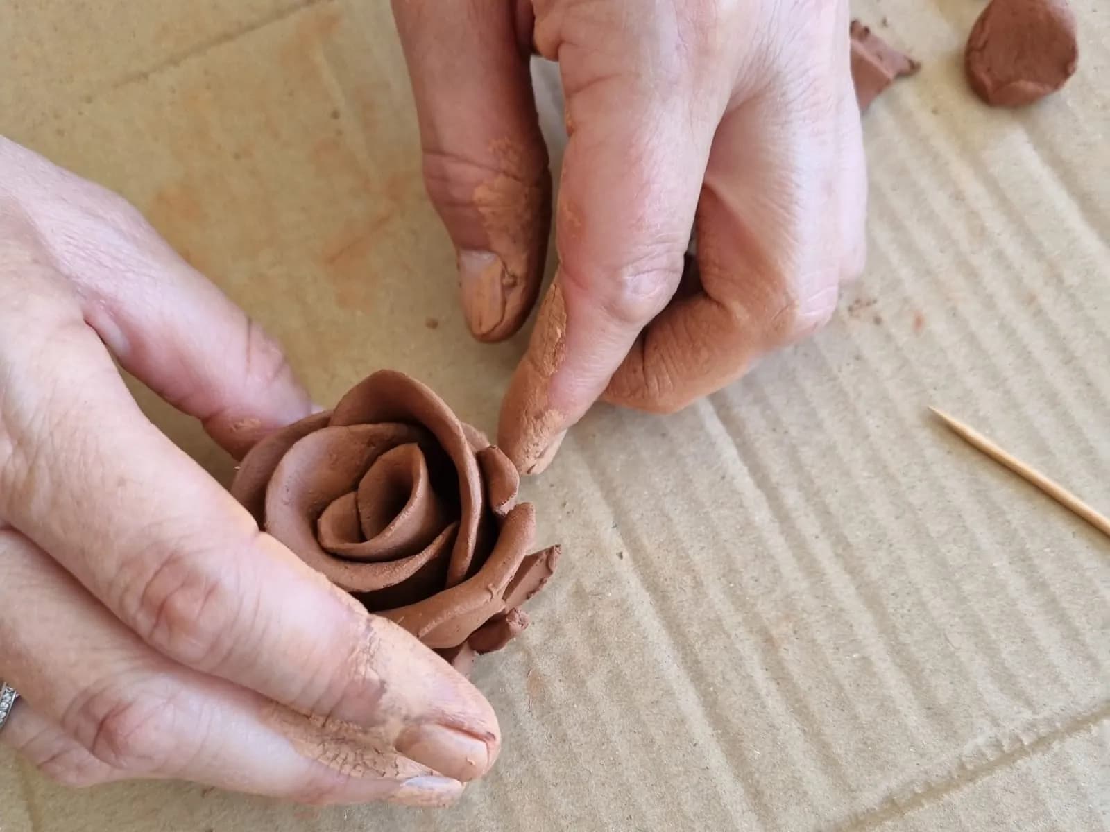Clay modelling and tea workshop