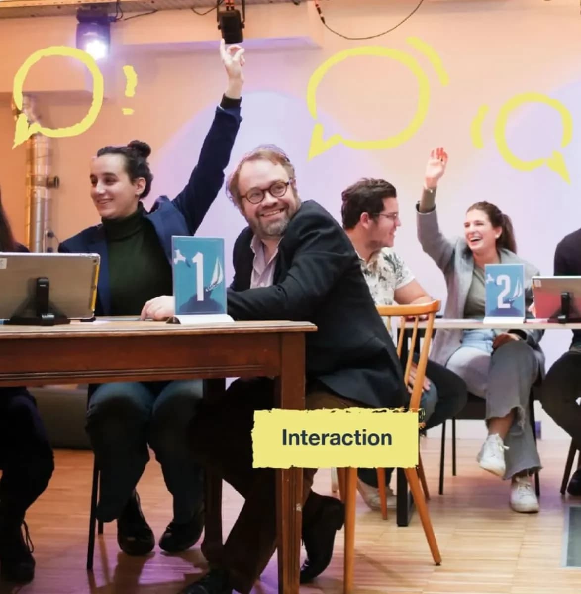 Team members taking part in a CSR team game in Paris