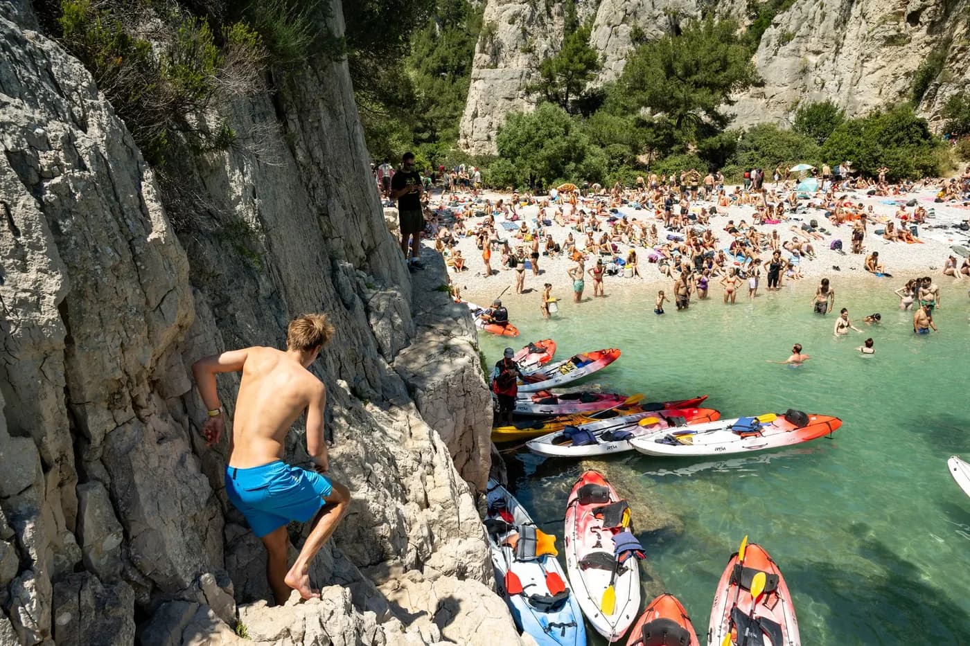 Sea kayaking in the Calanques