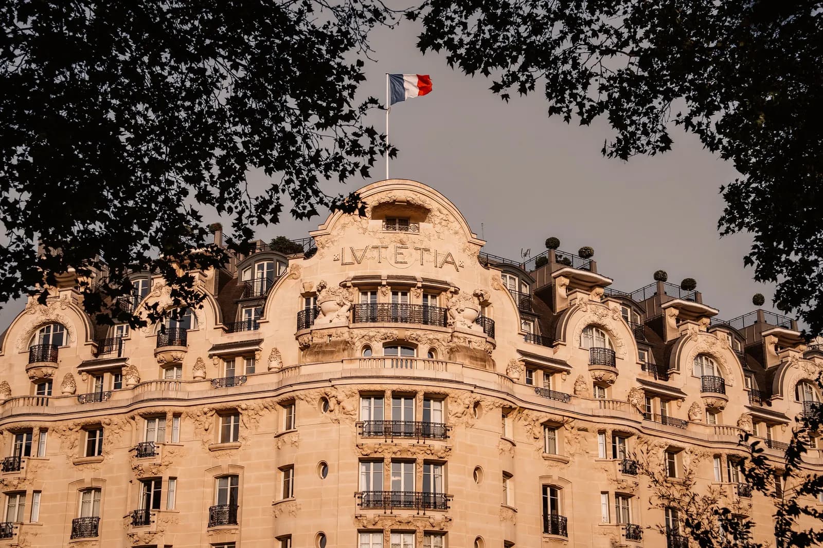Facade of Mandarin Oriental Lutetia, Paris, the historic Left Bank hotel in Saint-Germain-des-Prés