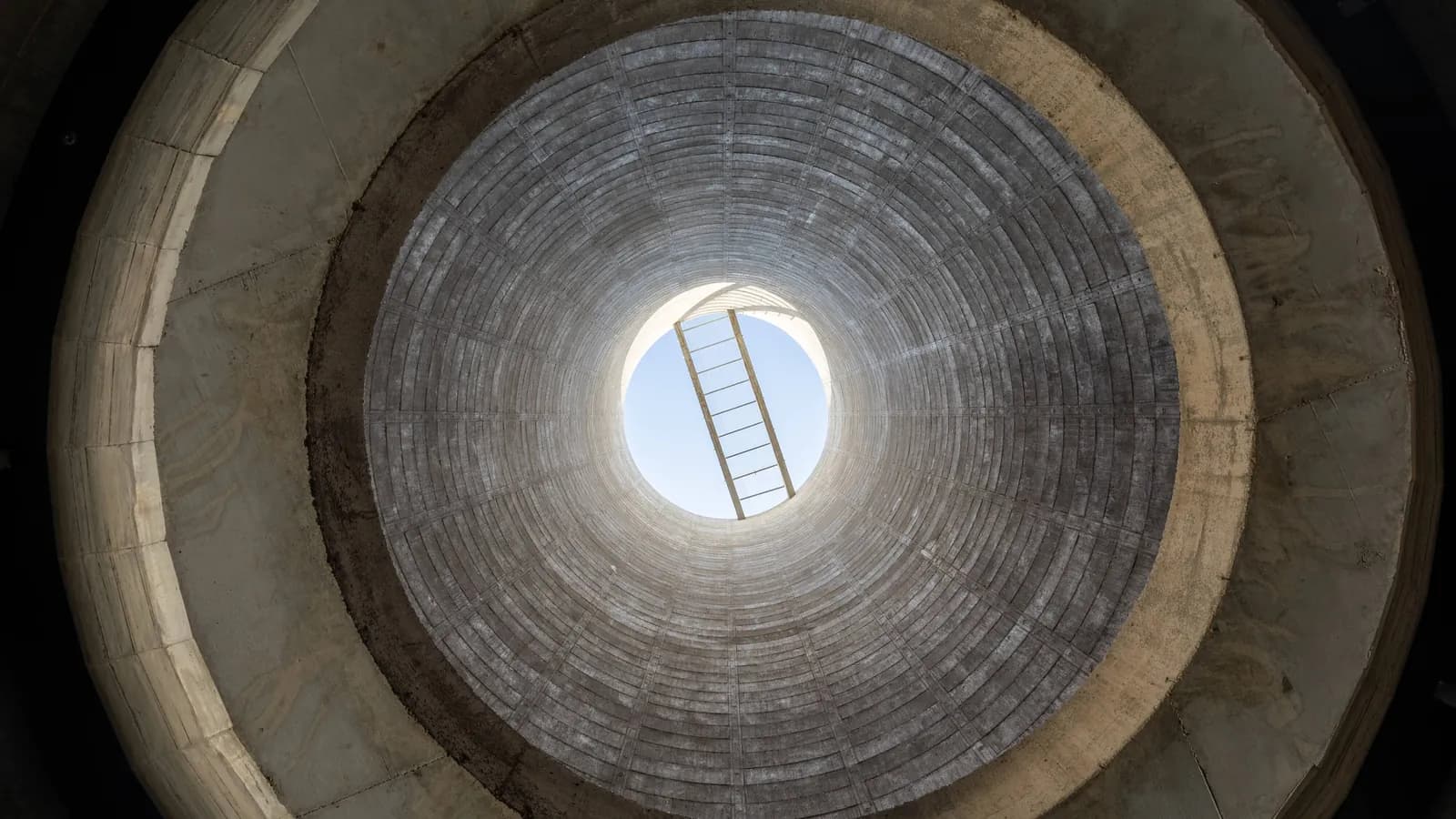 Interior of a historic grain silo, a landmark of the Renaissance Bordeaux Hotel in Bordeaux