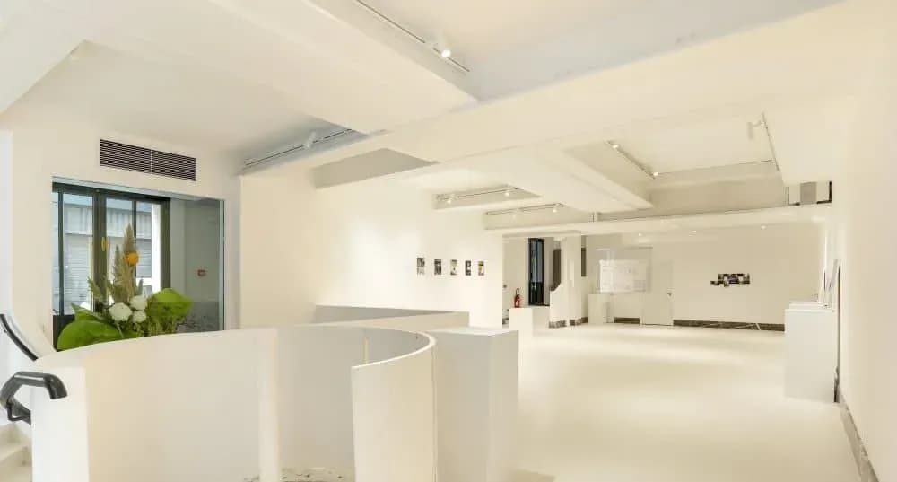 Industrial interior with bar and modern furnishings