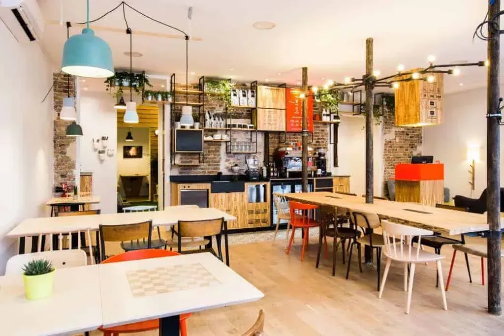 Tropical Industrial Café, Paris 10e, main room view